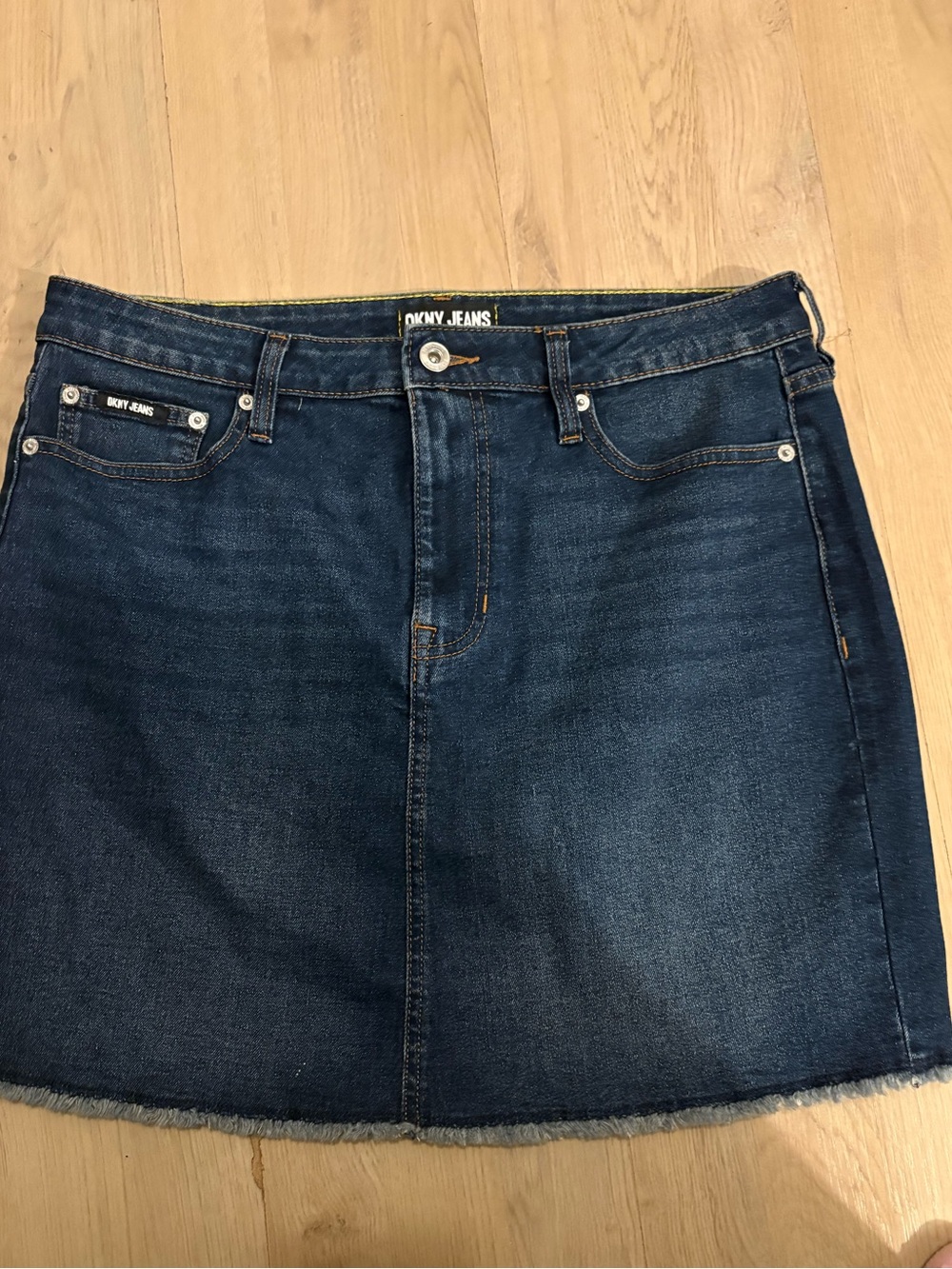 DKNY Dark Blue Denim Mini Skirt
